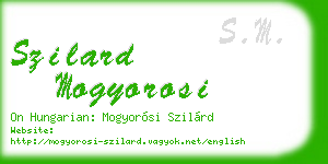 szilard mogyorosi business card
