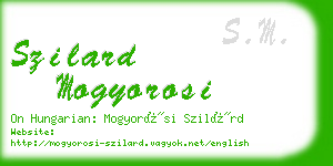 szilard mogyorosi business card